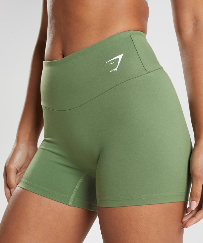 Women's Gymshark Training Tight Shorts Green | CA 80AD16